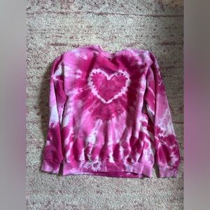 Urban outfitters  Heart Tie-dye sweatshirt